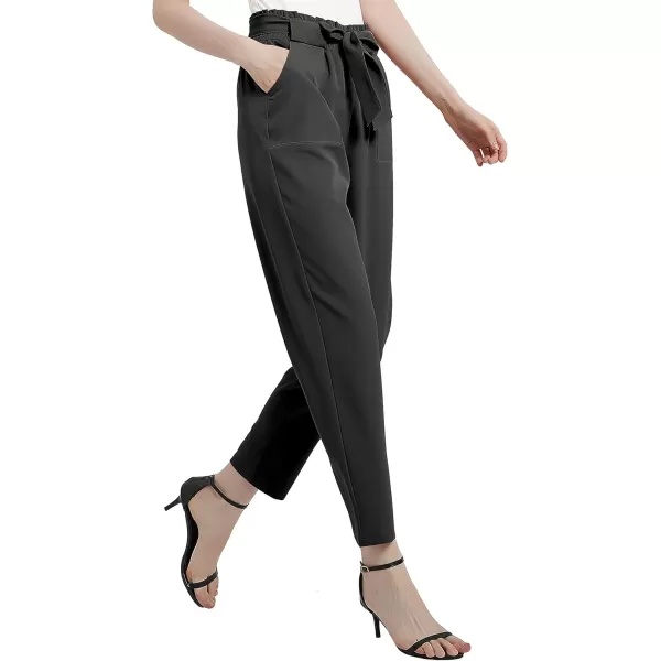 Urban CoCo Womens Casual High Waist Pencil Pants with BowKnot Pockets for WorkBlack