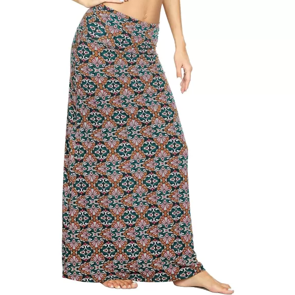 Urban CoCo Womens Casual Ruched Stretchy High Waist ALine Skirt Pleated Flared Midi Skirt11