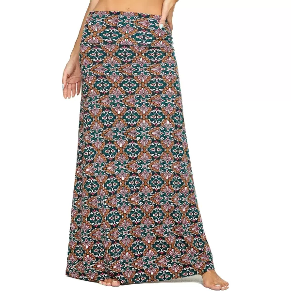 Urban CoCo Womens Casual Ruched Stretchy High Waist ALine Skirt Pleated Flared Midi Skirt11
