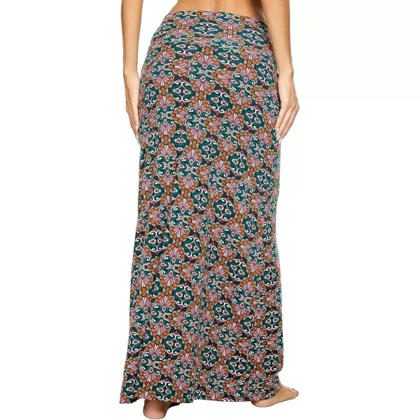 Urban CoCo Womens Casual Ruched Stretchy High Waist ALine Skirt Pleated Flared Midi Skirt11