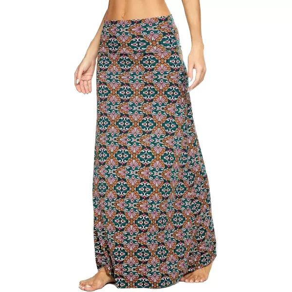 Urban CoCo Womens Casual Ruched Stretchy High Waist ALine Skirt Pleated Flared Midi Skirt11