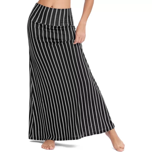 Urban CoCo Womens Casual Ruched Stretchy High Waist ALine Skirt Pleated Flared Midi Skirt15