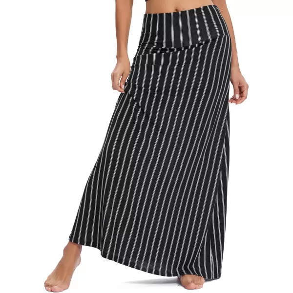 Urban CoCo Womens Casual Ruched Stretchy High Waist ALine Skirt Pleated Flared Midi Skirt15