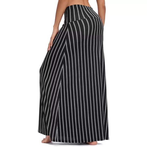 Urban CoCo Womens Casual Ruched Stretchy High Waist ALine Skirt Pleated Flared Midi Skirt15