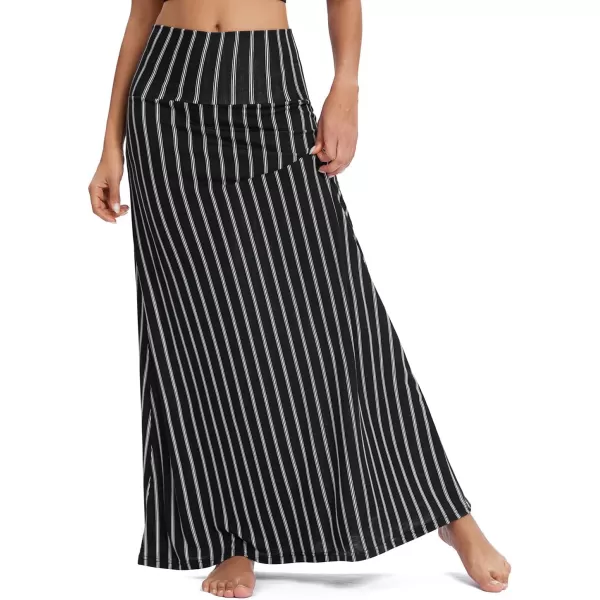 Urban CoCo Womens Casual Ruched Stretchy High Waist ALine Skirt Pleated Flared Midi Skirt15