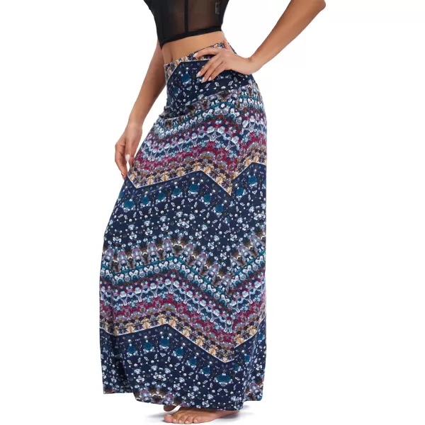Urban CoCo Womens Casual Ruched Stretchy High Waist ALine Skirt Pleated Flared Midi Skirt16