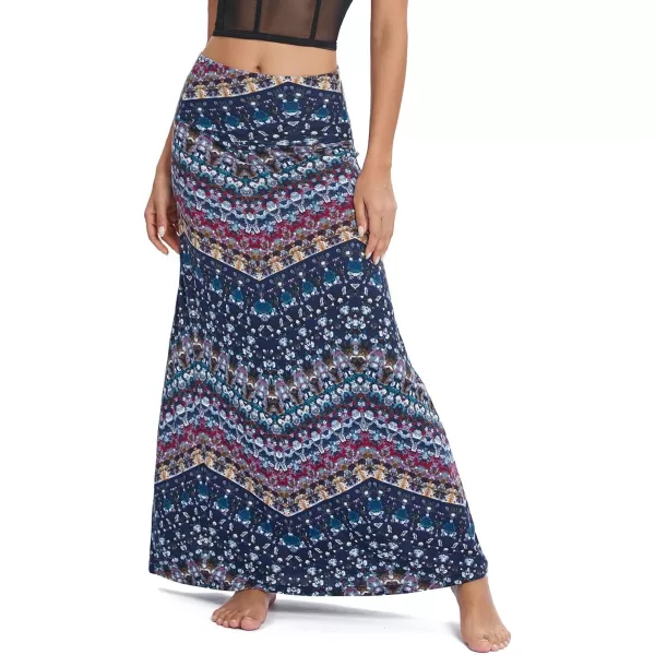 Urban CoCo Womens Casual Ruched Stretchy High Waist ALine Skirt Pleated Flared Midi Skirt16
