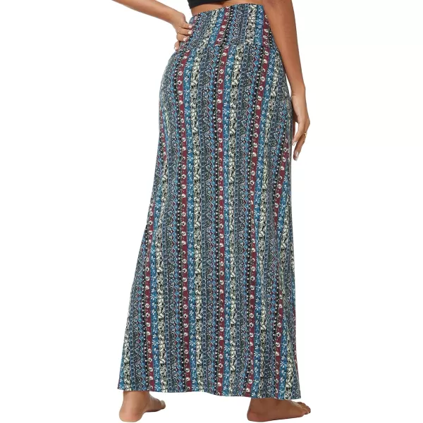 Urban CoCo Womens Casual Ruched Stretchy High Waist ALine Skirt Pleated Flared Midi Skirt17