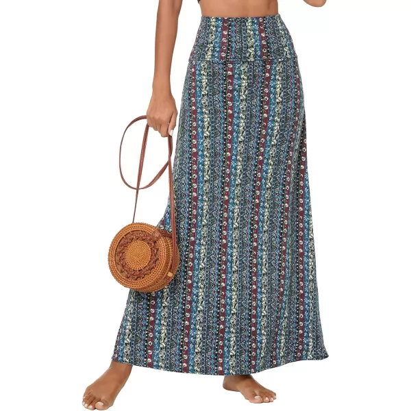 Urban CoCo Womens Casual Ruched Stretchy High Waist ALine Skirt Pleated Flared Midi Skirt17