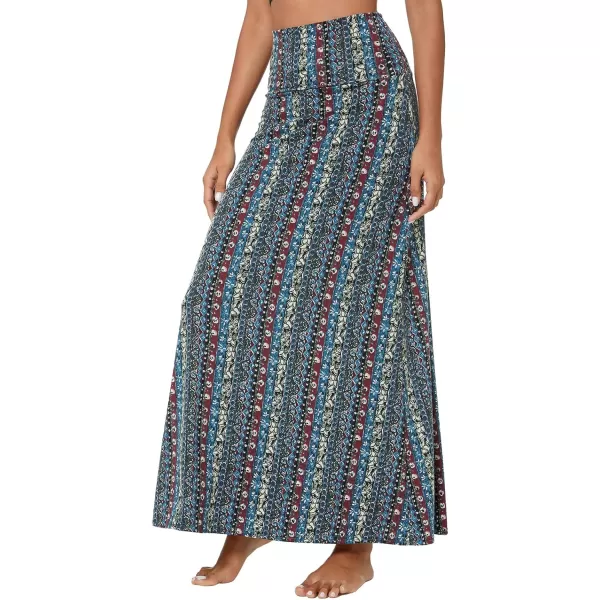 Urban CoCo Womens Casual Ruched Stretchy High Waist ALine Skirt Pleated Flared Midi Skirt17