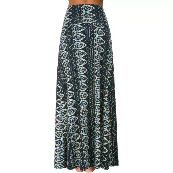Urban CoCo Womens Casual Ruched Stretchy High Waist ALine Skirt Pleated Flared Midi Skirt2