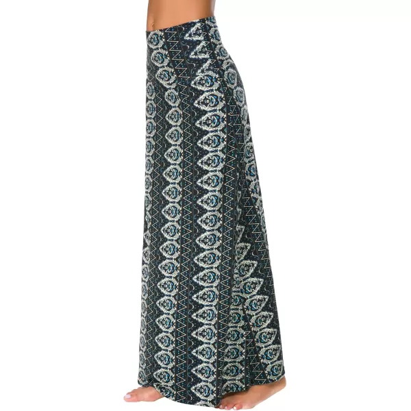 Urban CoCo Womens Casual Ruched Stretchy High Waist ALine Skirt Pleated Flared Midi Skirt2