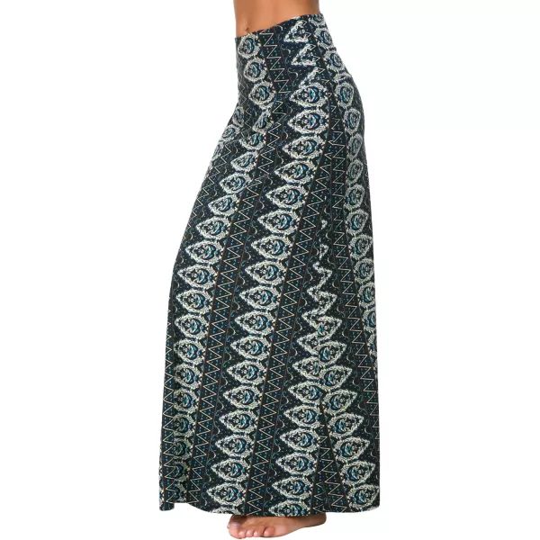 Urban CoCo Womens Casual Ruched Stretchy High Waist ALine Skirt Pleated Flared Midi Skirt2