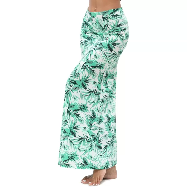 Urban CoCo Womens Casual Ruched Stretchy High Waist ALine Skirt Pleated Flared Midi Skirt20