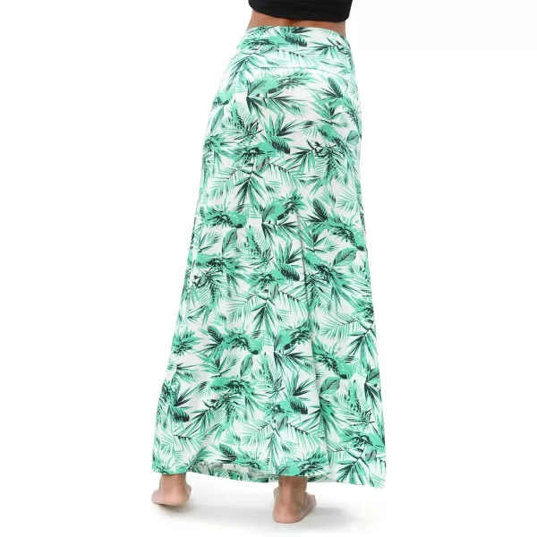 Urban CoCo Womens Casual Ruched Stretchy High Waist ALine Skirt Pleated Flared Midi Skirt20