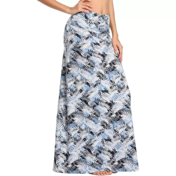 Urban CoCo Womens Casual Ruched Stretchy High Waist ALine Skirt Pleated Flared Midi Skirt4