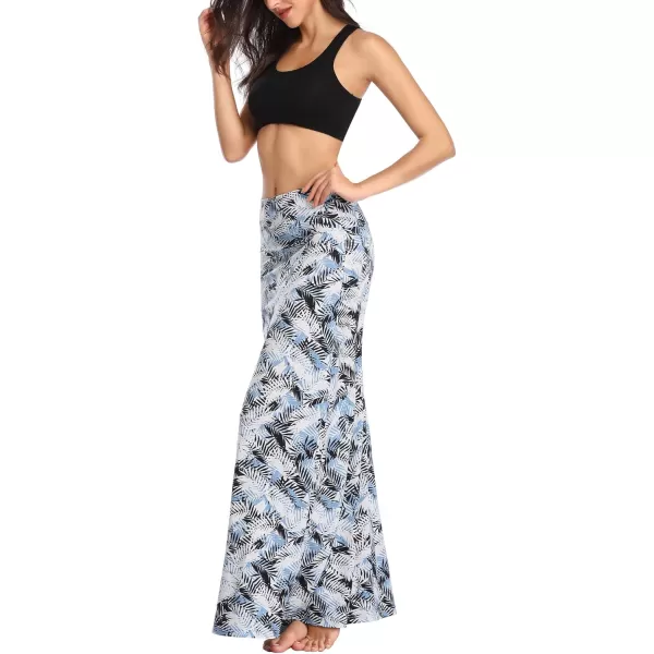 Urban CoCo Womens Casual Ruched Stretchy High Waist ALine Skirt Pleated Flared Midi Skirt4