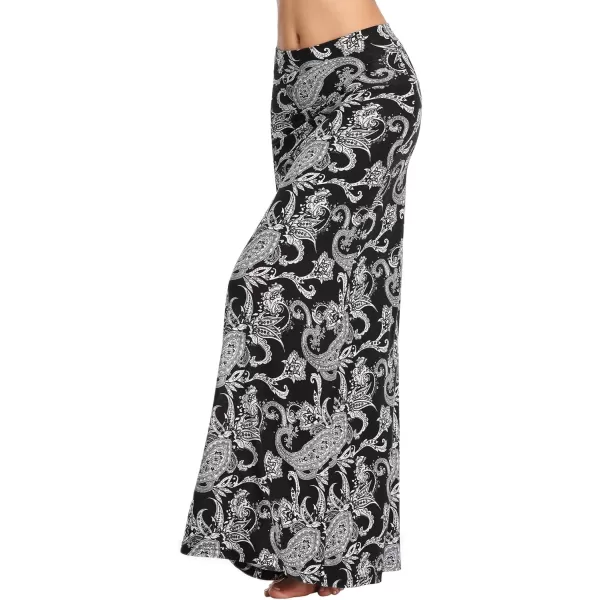 Urban CoCo Womens Casual Ruched Stretchy High Waist ALine Skirt Pleated Flared Midi Skirt5