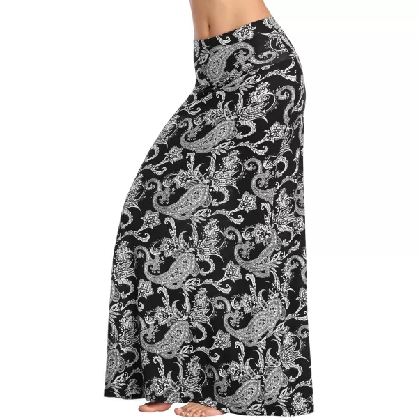 Urban CoCo Womens Casual Ruched Stretchy High Waist ALine Skirt Pleated Flared Midi Skirt5