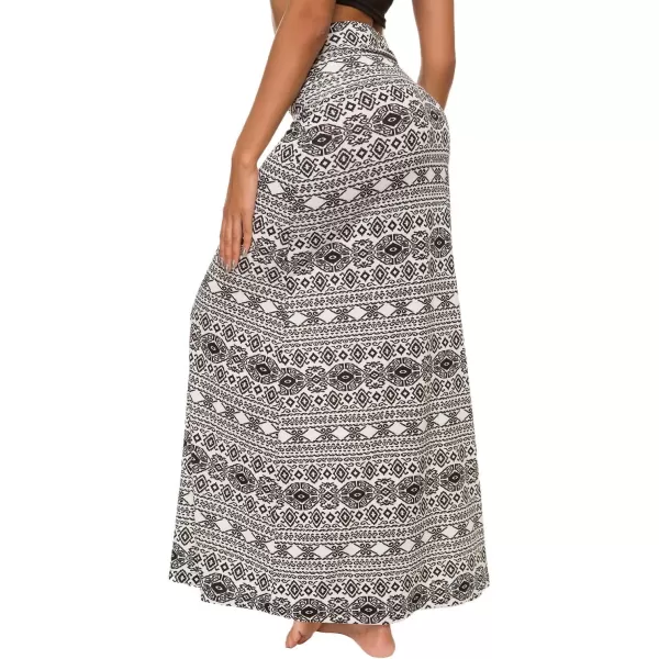 Urban CoCo Womens Casual Ruched Stretchy High Waist ALine Skirt Pleated Flared Midi Skirt8