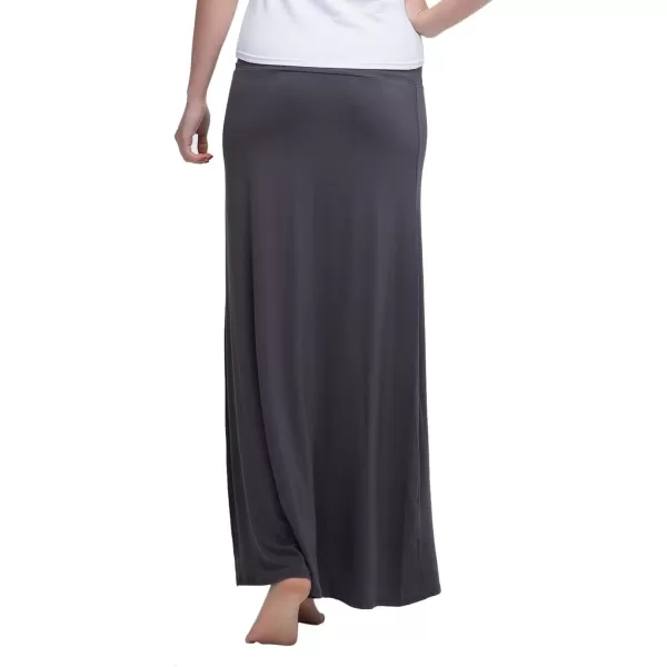 Urban CoCo Womens Casual Ruched Stretchy High Waist ALine Skirt Pleated Flared Midi SkirtDark Shadow