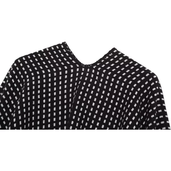 Urban CoCo Womens Color Block Shawl Wrap Open Front Poncho CapeSeries 16black