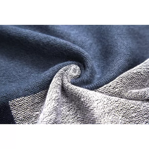 Urban CoCo Womens Color Block Shawl Wrap Open Front Poncho CapeSeries 17navy Blue
