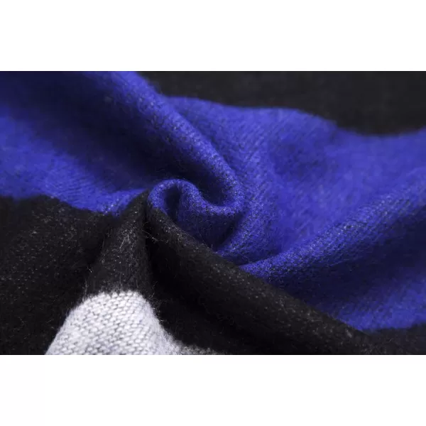 Urban CoCo Womens Color Block Shawl Wrap Open Front Poncho CapeSeries 19royal Blue