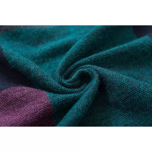 Urban CoCo Womens Color Block Shawl Wrap Open Front Poncho CapeSeries 1purple