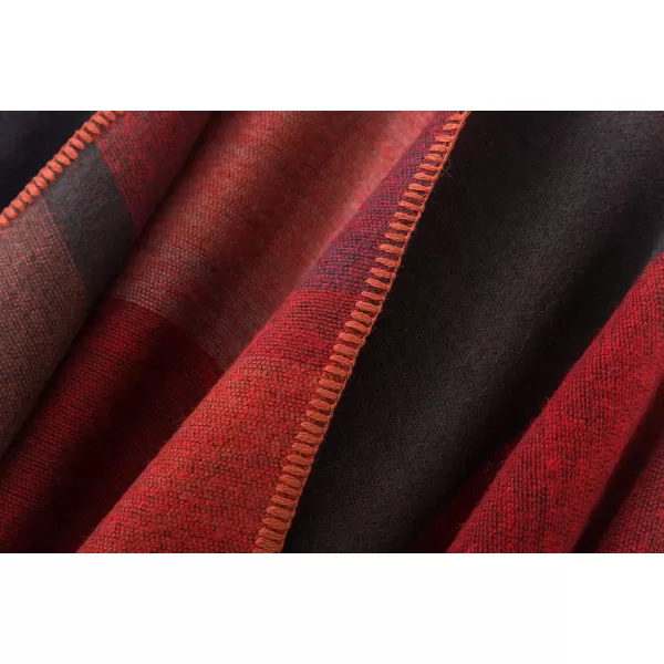 Urban CoCo Womens Color Block Shawl Wrap Open Front Poncho CapeSeries 1red