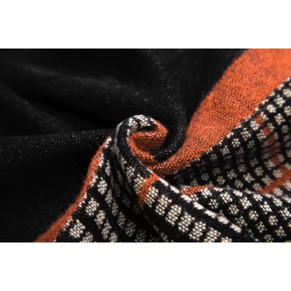 Urban CoCo Womens Color Block Shawl Wrap Open Front Poncho CapeSeries 20black