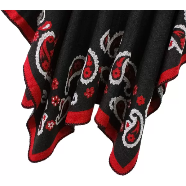 Urban CoCo Womens Color Block Shawl Wrap Open Front Poncho CapeSeries 21black