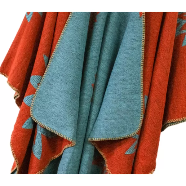 Urban CoCo Womens Color Block Shawl Wrap Open Front Poncho CapeSeries 24orange