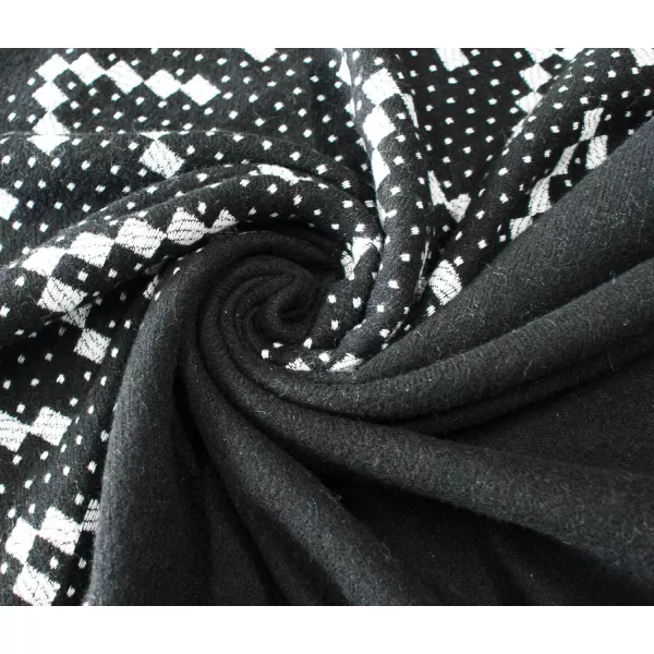 Urban CoCo Womens Color Block Shawl Wrap Open Front Poncho CapeSeries 26black