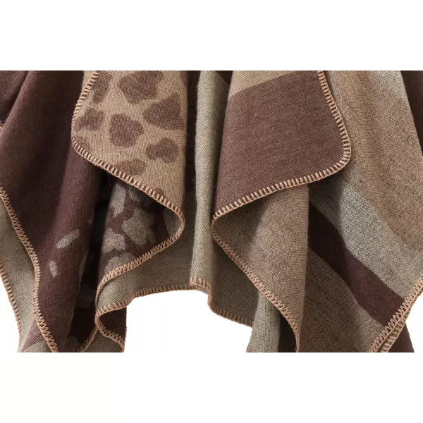 Urban CoCo Womens Color Block Shawl Wrap Open Front Poncho CapeSeries 2coffee