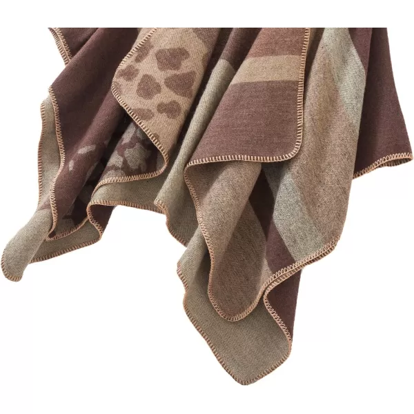 Urban CoCo Womens Color Block Shawl Wrap Open Front Poncho CapeSeries 2coffee