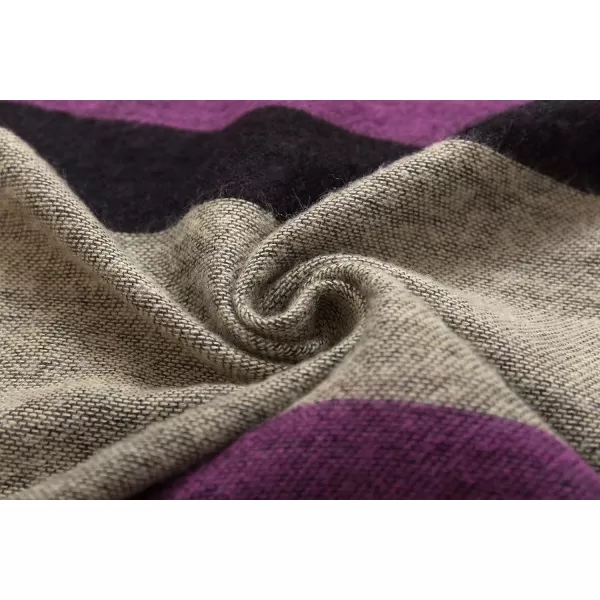 Urban CoCo Womens Color Block Shawl Wrap Open Front Poncho CapeSeries 2purple