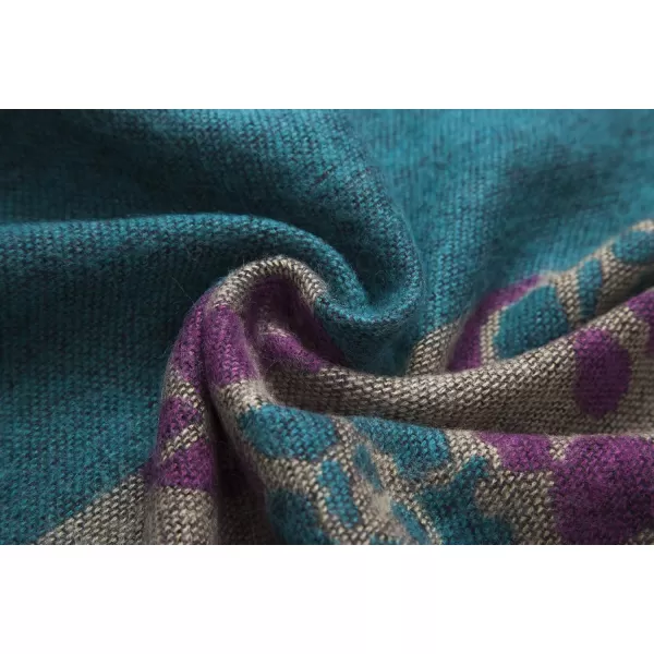 Urban CoCo Womens Color Block Shawl Wrap Open Front Poncho CapeSeries 3blue