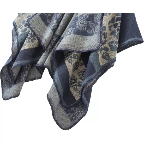 Urban CoCo Womens Color Block Shawl Wrap Open Front Poncho CapeSeries 3navy
