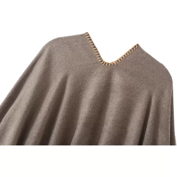 Urban CoCo Womens Color Block Shawl Wrap Open Front Poncho CapeSeries 6camel