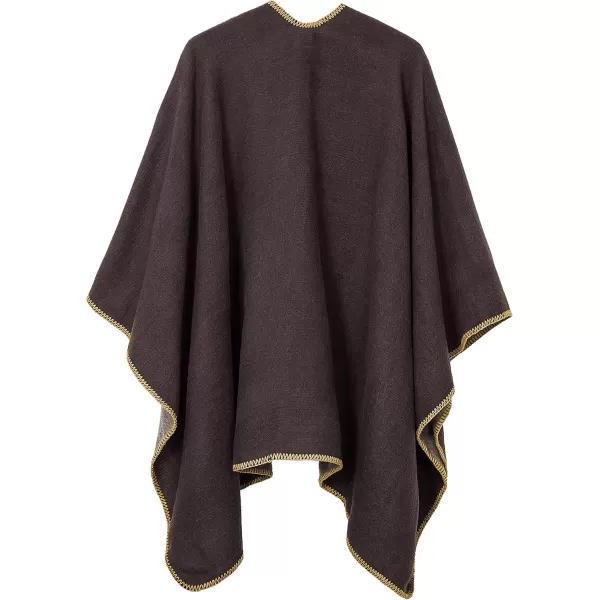 Urban CoCo Womens Color Block Shawl Wrap Open Front Poncho CapeSeries 7coffee