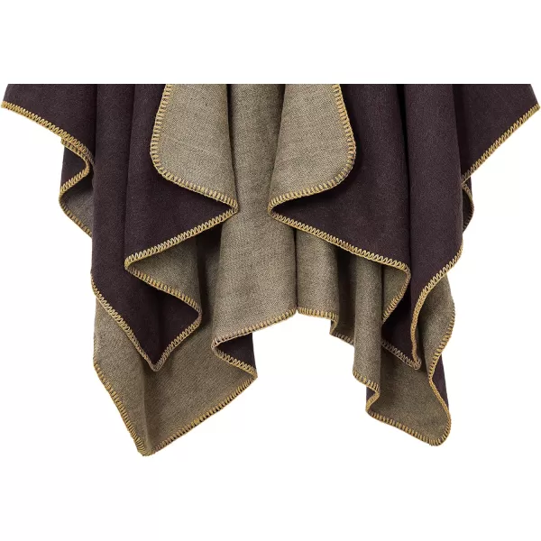 Urban CoCo Womens Color Block Shawl Wrap Open Front Poncho CapeSeries 7coffee