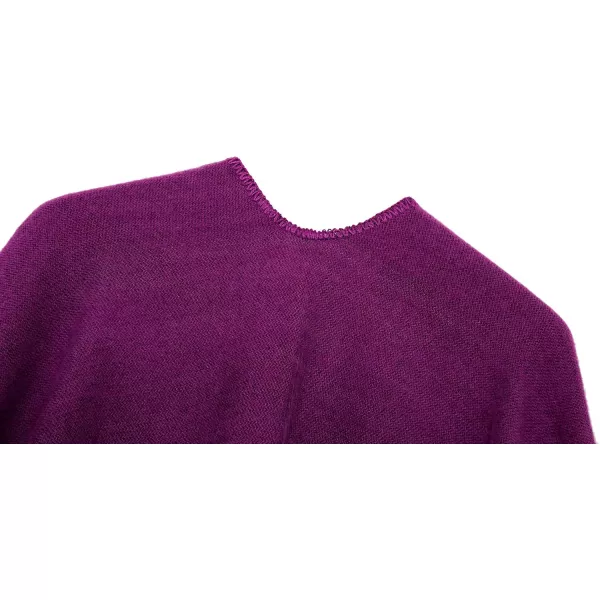 Urban CoCo Womens Color Block Shawl Wrap Open Front Poncho CapeSeries 7purple