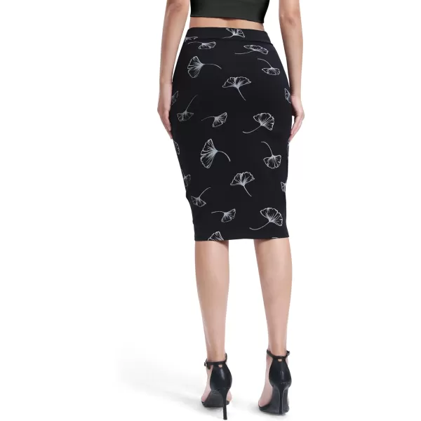 Urban CoCo Womens Elastic Waist Stretch Bodycon Midi Pencil Skirt7