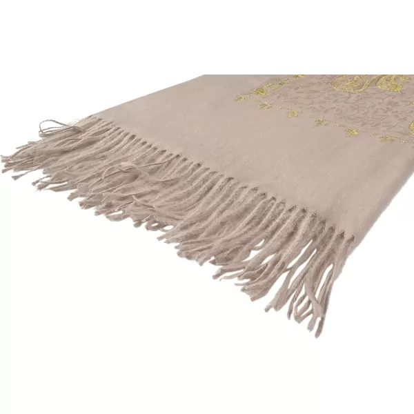Urban CoCo Womens Embroidered Oversize Tassel Shawl Scarf Wraps for Women 3camel