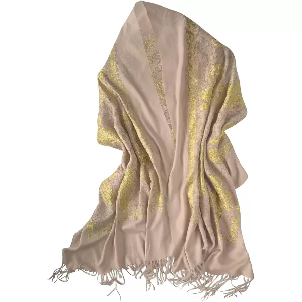 Urban CoCo Womens Embroidered Oversize Tassel Shawl Scarf Wraps for Women 3camel