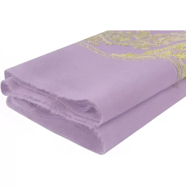 Urban CoCo Womens Embroidered Oversize Tassel Shawl Scarf Wraps for Women2lavender
