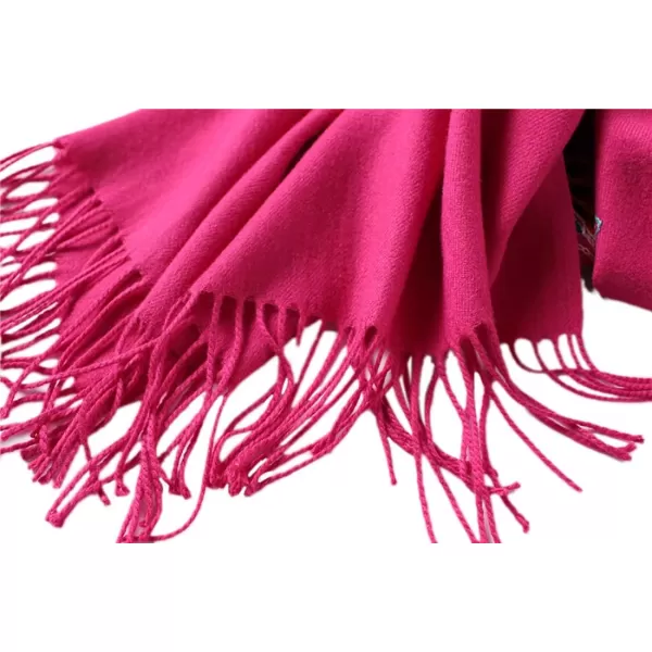 Urban CoCo Womens Embroidered Oversize Tassel Shawl Scarf Wraps for WomenRose