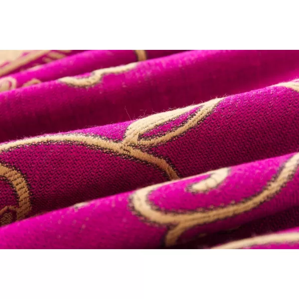 Womens Retro Style Vintage Pattern Tassel Poncho Shawl Cape Wraps For WomenSeries1pink