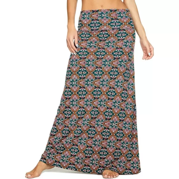 Urban CoCo Womens Casual Ruched Stretchy High Waist ALine Skirt Pleated Flared Midi Skirt11